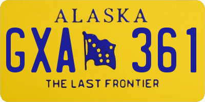 AK license plate GXA361