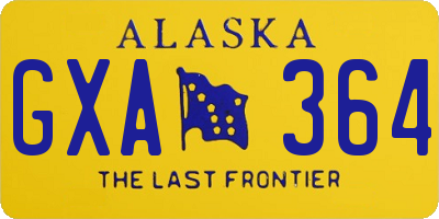 AK license plate GXA364