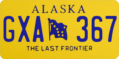 AK license plate GXA367