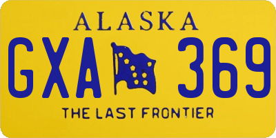 AK license plate GXA369