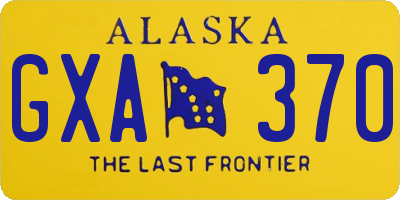 AK license plate GXA370