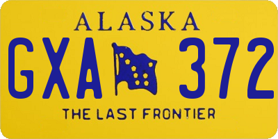 AK license plate GXA372