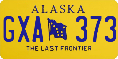 AK license plate GXA373