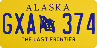 AK license plate GXA374