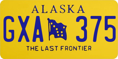 AK license plate GXA375