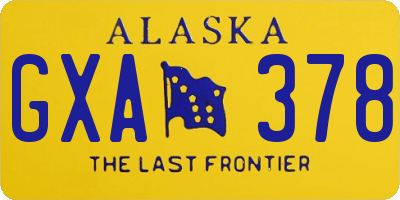 AK license plate GXA378