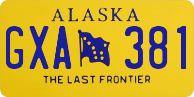 AK license plate GXA381