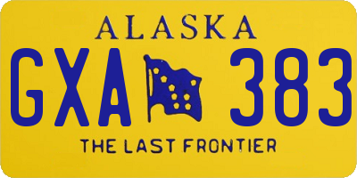 AK license plate GXA383