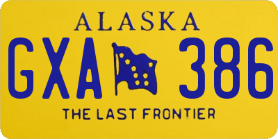 AK license plate GXA386
