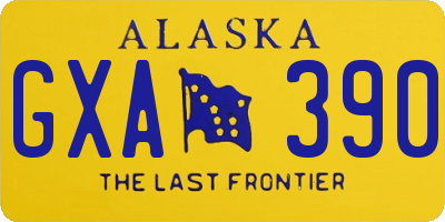 AK license plate GXA390