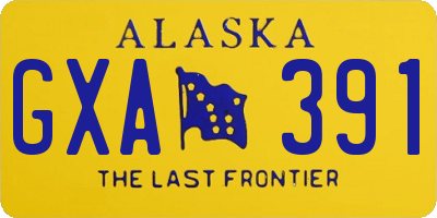 AK license plate GXA391