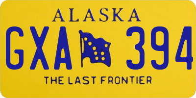 AK license plate GXA394