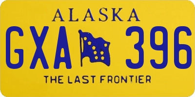 AK license plate GXA396