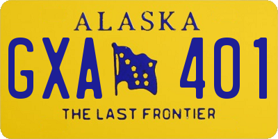 AK license plate GXA401