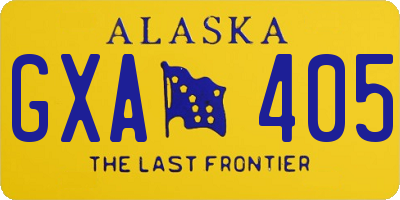 AK license plate GXA405