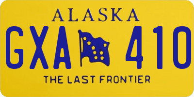 AK license plate GXA410