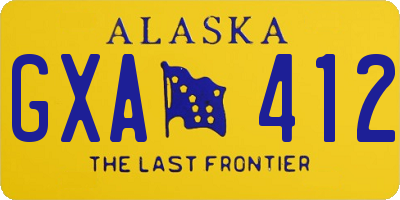 AK license plate GXA412