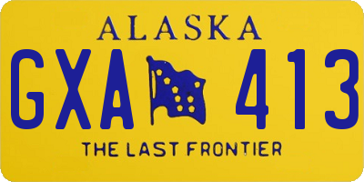 AK license plate GXA413