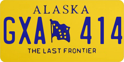 AK license plate GXA414