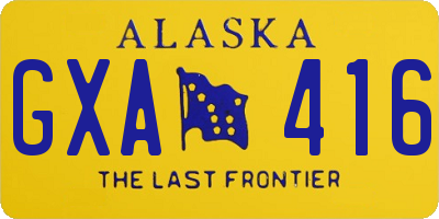 AK license plate GXA416