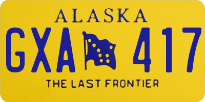 AK license plate GXA417