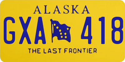 AK license plate GXA418
