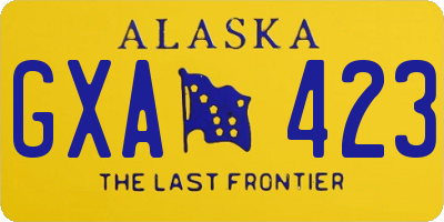 AK license plate GXA423