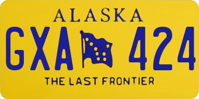 AK license plate GXA424