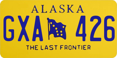 AK license plate GXA426