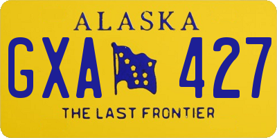 AK license plate GXA427