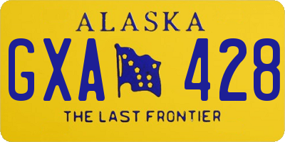 AK license plate GXA428