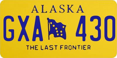 AK license plate GXA430