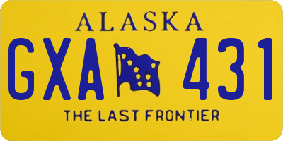 AK license plate GXA431