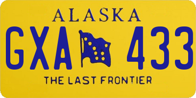 AK license plate GXA433