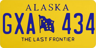 AK license plate GXA434