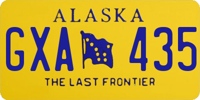 AK license plate GXA435