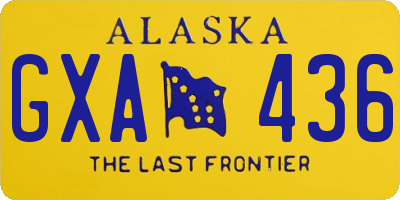 AK license plate GXA436