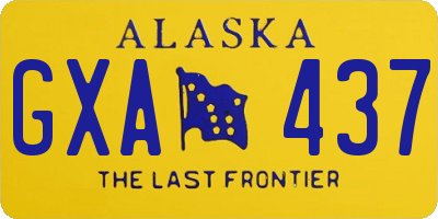 AK license plate GXA437