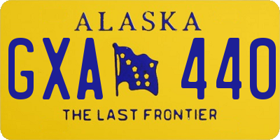 AK license plate GXA440