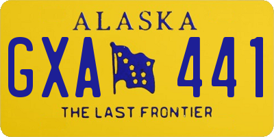 AK license plate GXA441