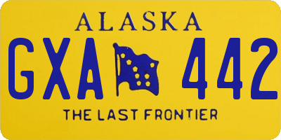 AK license plate GXA442