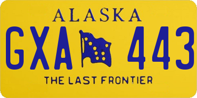 AK license plate GXA443