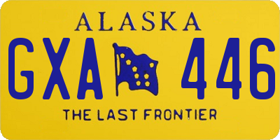 AK license plate GXA446