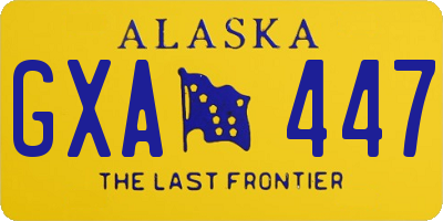 AK license plate GXA447