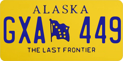 AK license plate GXA449