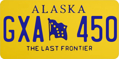 AK license plate GXA450