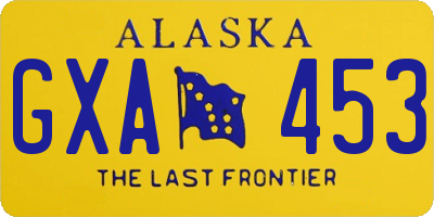 AK license plate GXA453