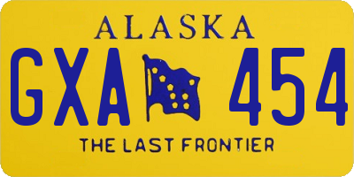 AK license plate GXA454