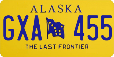 AK license plate GXA455