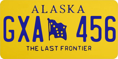 AK license plate GXA456